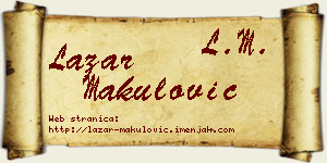 Lazar Makulović vizit kartica